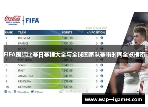 FIFA国际比赛日赛程大全与全球国家队赛事时间全览指南
